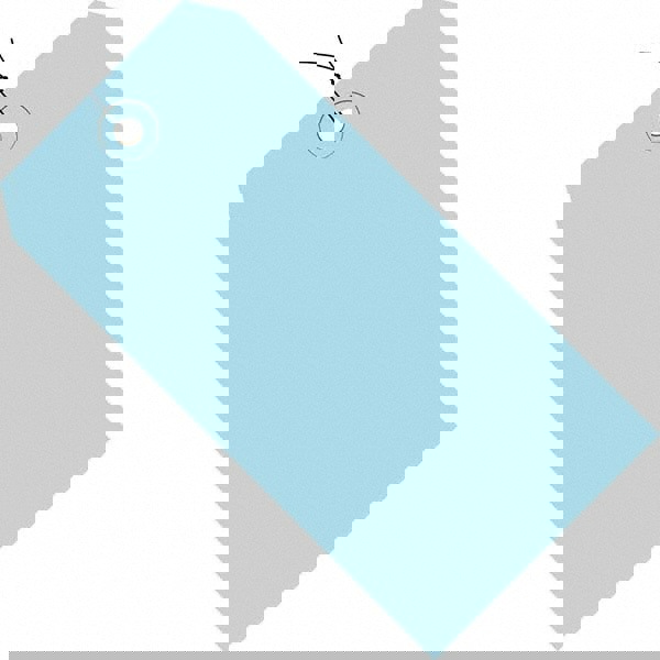 Blank Tag: 6-1/4'' High, Light Blue, Synthetic Paper